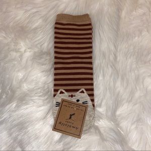 Brown Striped Cat Socks